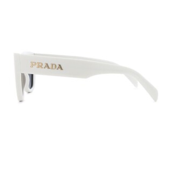 Prada SPR A09 Cat Eye Sunglasses in White - Picture 3 of 11
